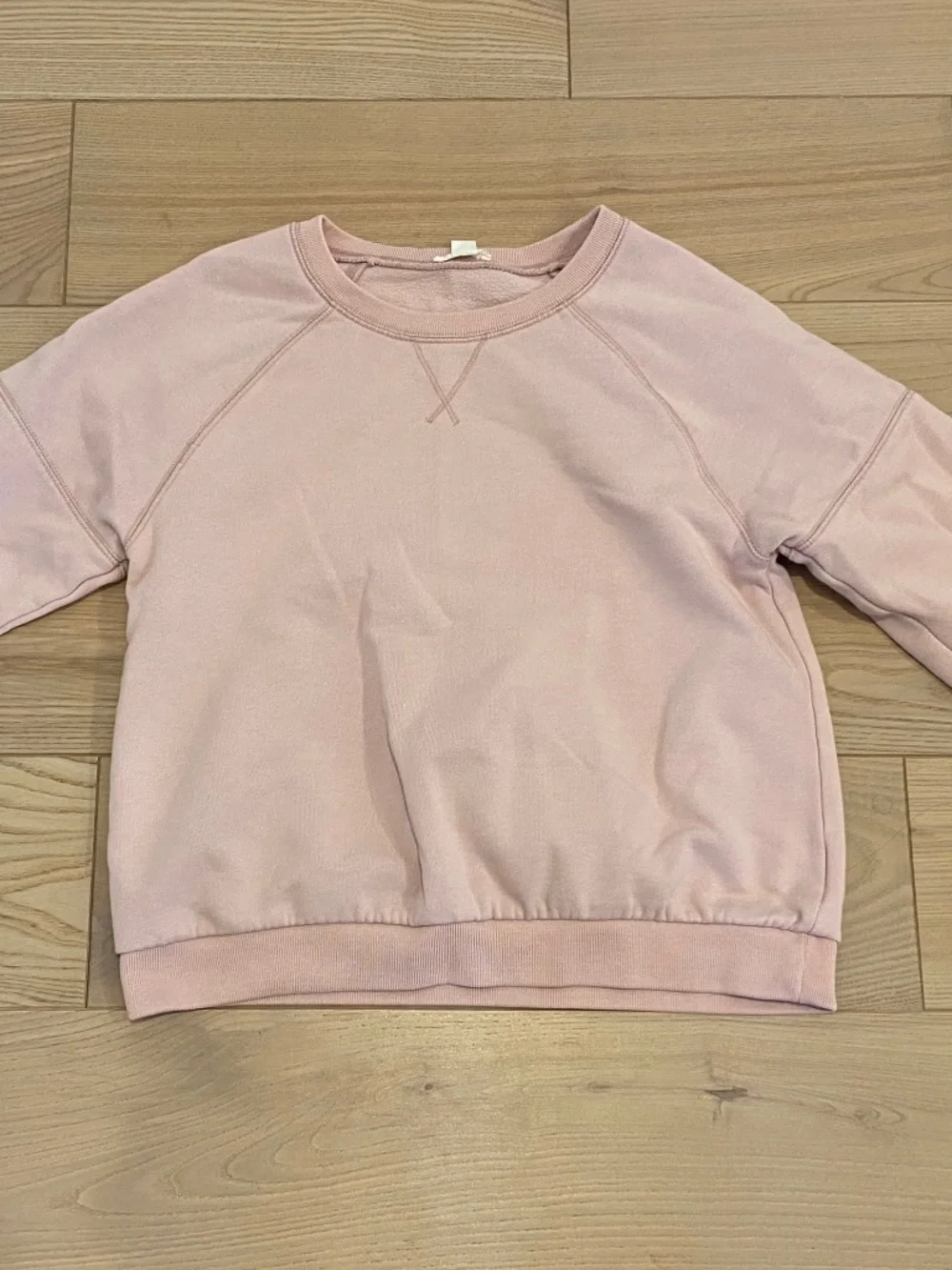 J. Crew Crewcuts Girls’ Size XL Light Pink Crewneck with Raglan Sleeves